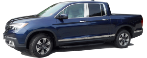 QAA - Honda Ridgeline 2017-2020, 4-door, Pickup Truck (2 piece Stainless Steel Sliding Rear Window Trim Accents ) RW17240 QAA - Image 2