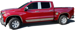 QAA - Chevrolet Silverado 2019-2020, 4-door, Pickup Truck, 1500, Crew Cab, Double Cab (4 piece Stainless Steel Pillar Post Trim ) PP59170 QAA - Image 2