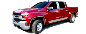 QAA - Chevrolet Silverado 2019-2020, 4-door, Pickup Truck, 1500, Crew Cab, Double Cab (10 piece Stainless Steel Pillar Post Trim Includes Front Triangle piece ) PP59173 QAA - Image 4