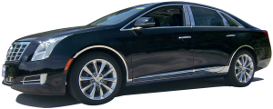 QAA - Cadillac XTS 2018-2019, 4-door, Sedan (2 piece Stainless Steel Bumper Cap Trim Accent On rear bumper ) BC58245 QAA - Image 2