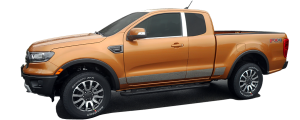 QAA - Ford Ranger 2019-2020, 4-door, Pickup Truck, Super Cab (2 piece Stainless Steel Pillar Post Trim ) PP59348 QAA - Image 2