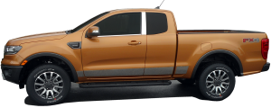 QAA - Ford Ranger 2019-2020, 4-door, Pickup Truck, Super Cab (2 piece Stainless Steel Pillar Post Trim ) PP59348 QAA - Image 3