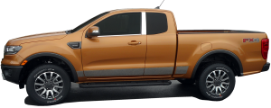QAA - Ford Ranger 2019-2020, 4-door, Pickup Truck, Super Crew Cab (4 piece Stainless Steel Window Sill Trim Set Face of sills ONLY) WS59345 QAA - Image 5