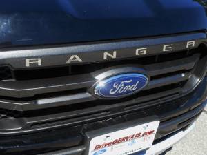 Ford Ranger 2019-2020, 4-door, Pickup Truck (6 piece Stainless Steel "RANGER" Hood Letter Insert Trim Front ) SGR59346 QAA