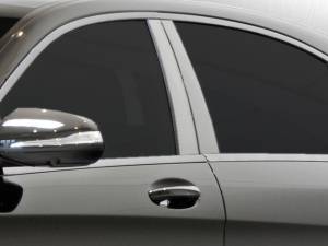 QAA - Mercedes S Class 2014-2020, 4-door, Sedan (4 piece Stainless Steel Pillar Post Trim ) PP14085 QAA - Image 1