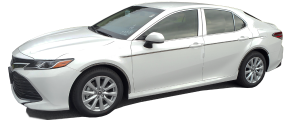 QAA - Toyota Camry 2018-2020, 4-door, Sedan (2 piece Chrome Plated ABS plastic Mirror Cover Set Snap on replacement set ) MC18130 QAA - Image 2