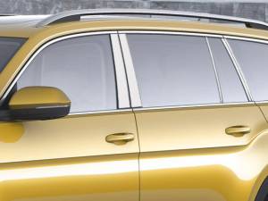 Volkswagen Atlas 2018-2020, 4-door, SUV (10 piece Stainless Steel Pillar Post Trim ) PP19653 QAA