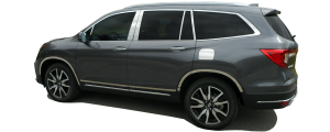 QAA - Honda Pilot 2016-2020, 4-door, SUV (4 piece Stainless Steel Rocker Panel Trim, Lower Kit 1.25" wide Spans from the bottom of the door UP to the specified width.) TH16260 QAA - Image 4