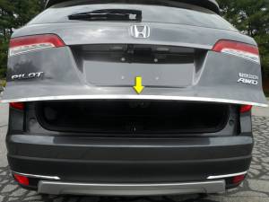 QAA - Honda Pilot 2016-2020, 4-door, SUV (1 piece Stainless Steel Rear Deck Trim, Trunk Lid Accent 0.75" wide ) RD16260 QAA - Image 1