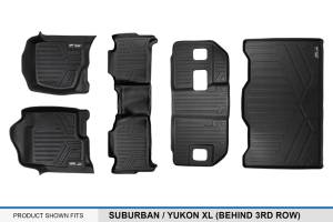 Maxliner USA - MAXLINER Custom Fit Floor Mats 3 Rows and Cargo Liner Behind 3rd Row Black for 2007-2014 Suburban / Yukon XL - Image 7