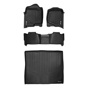 MAXLINER Custom Fit Floor Mats 2 Rows and Cargo Liner Set Black for 2007-2008 Tahoe / Yukon (without 3rd Row Seats)
