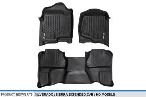 Maxliner USA - MAXLINER Custom Fit Floor Mats 2 Row Liner Set Black for 2007-2013 Silverado/Sierra 1500/2500/3500 HD Extended Cab - Image 5