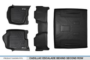 Maxliner USA - MAXLINER Floor Mats 2 Rows and Cargo Liner Behind 2nd Row Set Black for 2007-2014 Cadillac Escalade (No Hybrid Models) - Image 6