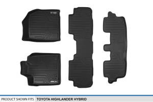 Maxliner USA - MAXLINER Custom Fit Floor Mats 3 Row Liner Set Black for 2008-2013 Toyota Highlander Hybrid Only - Image 6