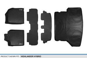 Maxliner USA - MAXLINER Custom Fit Floor Mats 3 Rows and Cargo Liner Set Black for 2008-2013 Toyota Highlander Hybrid Only - Image 7