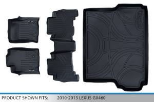 Maxliner USA - MAXLINER All Weather Custom Fit Floor Mats 2 Rows and Cargo Liner Set Black for 2010-2013 Lexus GX460 - Image 6