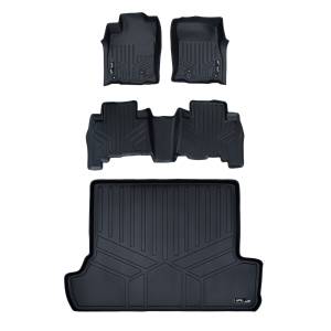 Maxliner USA - MAXLINER Floor Mats and Cargo Liner Behind 2nd Row Set Black for 2010-2012 Toyota 4Runner 7 Passenger with 3rd Row Seats - Image 1