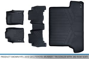 Maxliner USA - MAXLINER Floor Mats and Cargo Liner Behind 2nd Row Set Black for 2010-2012 Toyota 4Runner 7 Passenger with 3rd Row Seats - Image 6