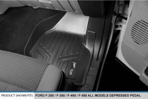 Maxliner USA - MAXLINER Floor Mats Liner Set Black for 2011-2012 F-250/F-350/F-450 Super Duty Crew Cab with Depressed Drivers Side Pedal - Image 3