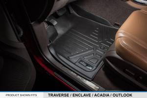 Maxliner USA - MAXLINER Custom Floor Mats 2 Rows and Cargo Liner Behind 2nd Row Set Black for Traverse / Enclave with 2nd Row Bench Seat - Image 2