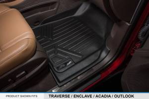 Maxliner USA - MAXLINER Custom Floor Mats 2 Rows and Cargo Liner Behind 3rd Row Set Black for Traverse / Enclave with 2nd Row Bench Seat - Image 3