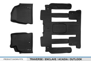 Maxliner USA - MAXLINER Custom Fit Floor Mats 2 Row Liner Set Black for Traverse / Enclave / Acadia / Outlook (with 2nd Row Bucket Seats) - Image 5