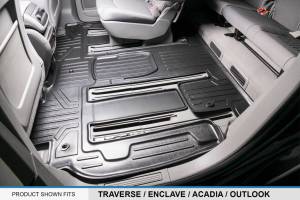 Maxliner USA - MAXLINER Custom Floor Mats 3 Rows and Cargo Liner Behind 3rd Row Set Black for Traverse / Enclave with 2nd Row Bucket Seats - Image 4
