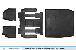 Maxliner USA - MAXLINER Custom Fit Floor Mats 3 Rows and Cargo Liner Behind 2nd Row Set Black for 2008 Enclave with 2nd Row Bucket Seats - Image 6