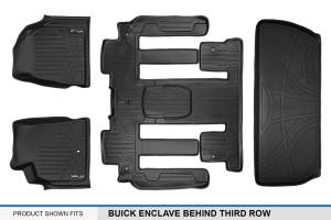 Maxliner USA - MAXLINER Custom Fit Floor Mats 3 Rows and Cargo Liner Behind 3rd Row Set Black for 2008 Enclave with 2nd Row Bucket Seats - Image 6