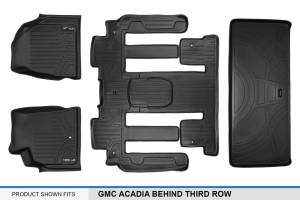 Maxliner USA - MAXLINER Floor Mats 3 Rows and Cargo Liner Behind 3rd Row Set Black for GMC Acadia/Saturn Outlook with 2nd Row Bucket Seats - Image 6