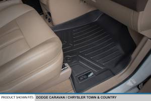 Maxliner USA - MAXLINER Floor Mats 3 Rows and Cargo Liner Behind 3rd Row Set Black for 2008-2019 Caravan / Town & Country (Stow'n Go Only) - Image 3