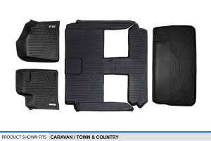 Maxliner USA - MAXLINER Floor Mats 3 Rows and Cargo Liner Behind 3rd Row Set Black for 2008-2019 Caravan / Town & Country (Stow'n Go Only) - Image 6