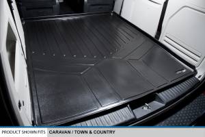 Maxliner USA - MAXLINER Floor Mats 3 Rows and Cargo Liner Behind 2nd Row Set Black for 2008-2019 Caravan / Town & Country (Stow'n Go Only) - Image 5