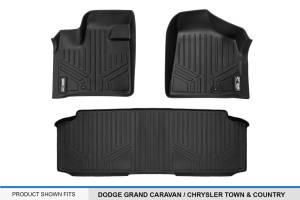 Maxliner USA - MAXLINER Floor Mats 2 Row Liner Set Black for 2008-2019 Dodge Grand Caravan/Chrysler Town & Country with 2nd Row Bench Seat - Image 5