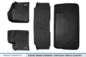 Maxliner USA - MAXLINER Floor Mats and Cargo Liner Behind 3rd Row Set Black for 2008-2019 Caravan/Town & Country with 2nd Row Bench Seat - Image 6