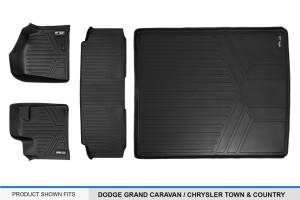 Maxliner USA - MAXLINER Floor Mats and Cargo Liner Behind 2nd Row Set Black for 2008-2019 Caravan/Town & Country with 2nd Row Bench Seat - Image 6