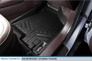 Maxliner USA - MAXLINER Custom Fit Floor Mats 2 Rows and Cargo Liner Set Black for 2011-2013 Kia Sportage - All Models - Image 3