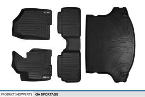 Maxliner USA - MAXLINER Custom Fit Floor Mats 2 Rows and Cargo Liner Set Black for 2011-2013 Kia Sportage - All Models - Image 6