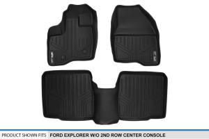 Maxliner USA - MAXLINER Custom Fit Floor Mats 2 Row Liner Set Black for 2011-2014 Ford Explorer without 2nd Row Center Console - Image 5