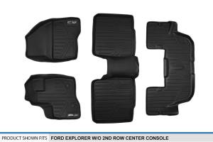 Maxliner USA - MAXLINER Custom Fit Floor Mats 3 Row Liner Set Black for 2011-2014 Ford Explorer without 2nd Row Center Console - Image 6
