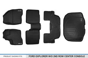 Maxliner USA - MAXLINER Floor Mats 3 Rows and Cargo Liner Behind 3rd Row Set Black for 2011-2014 Explorer without 2nd Row Center Console - Image 7