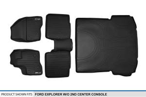 Maxliner USA - MAXLINER Floor Mats 2 Rows and Cargo Liner Behind 2nd Row Black for 2011-2014 Ford Explorer without 2nd Row Center Console - Image 6