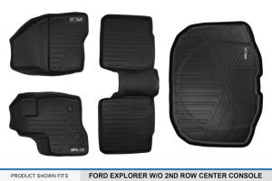 Maxliner USA - MAXLINER Floor Mats 2 Rows and Cargo Liner Behind 3rd Row Set Black for 2011-2014 Explorer without 2nd Row Center Console - Image 6