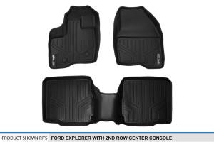 Maxliner USA - MAXLINER Custom Fit Floor Mats 2 Row Liner Set Black for 2011-2014 Ford Explorer with 2nd Row Center Console - Image 5