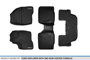 Maxliner USA - MAXLINER Custom Fit Floor Mats 3 Row Liner Set Black for 2011-2014 Ford Explorer with 2nd Row Center Console - Image 6