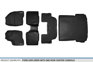 Maxliner USA - MAXLINER Floor Mats 3 Rows and Cargo Liner Behind 2nd Row Set Black for 2011-2014 Ford Explorer with 2nd Row Center Console - Image 7