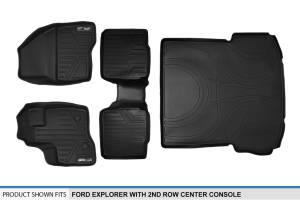 Maxliner USA - MAXLINER Floor Mats 2 Rows and Cargo Liner Behind 2nd Row Set Black for 2011-2014 Ford Explorer with 2nd Row Center Console - Image 6