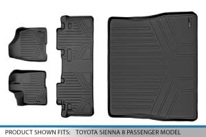 Maxliner USA - MAXLINER Custom Floor Mats 2 Rows and Cargo Liner Behind 2nd Row Set Black for 2011-2012 Toyota Sienna 8 Passenger Model - Image 6