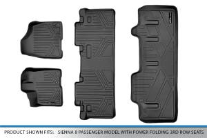 Maxliner USA - MAXLINER Floor Mats and Cargo Liner Behind 3rd Row for 2011-2012 Sienna 8 Passenger Model with Power Folding 3rd Row Seats - Image 6