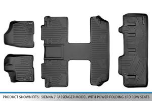 Maxliner USA - MAXLINER Floor Mats and Cargo Liner Behind 3rd Row for 2011-2012 Sienna 7 Passenger Model with Power Folding 3rd Row Seats - Image 6